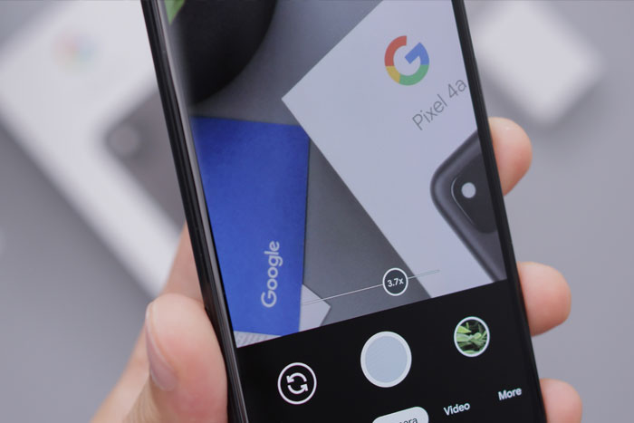 mobile phone with Google app showing