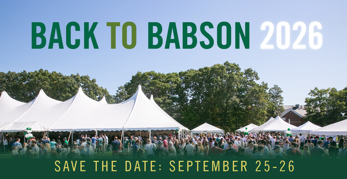 Save the Date for Back to Babson 2026