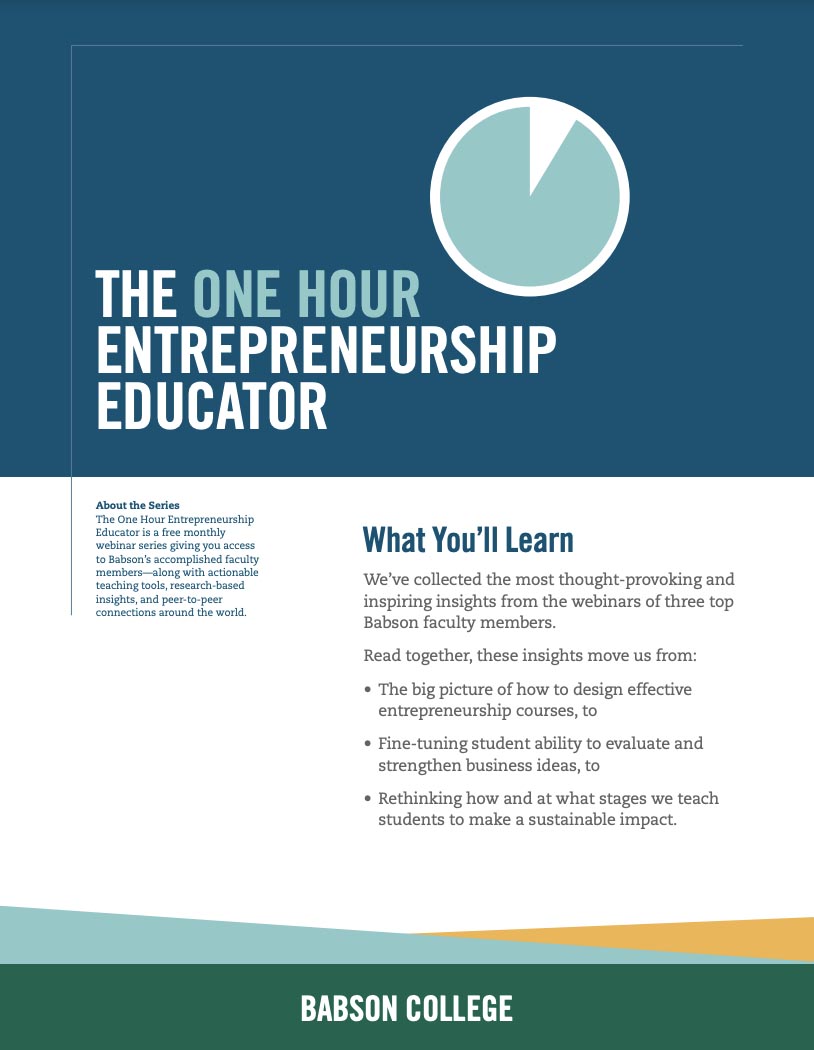 One Hour Entrepreneurship Educator Toolkit