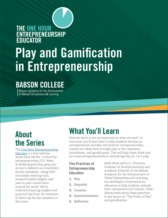 Play and Gamification in Entrepreneurship