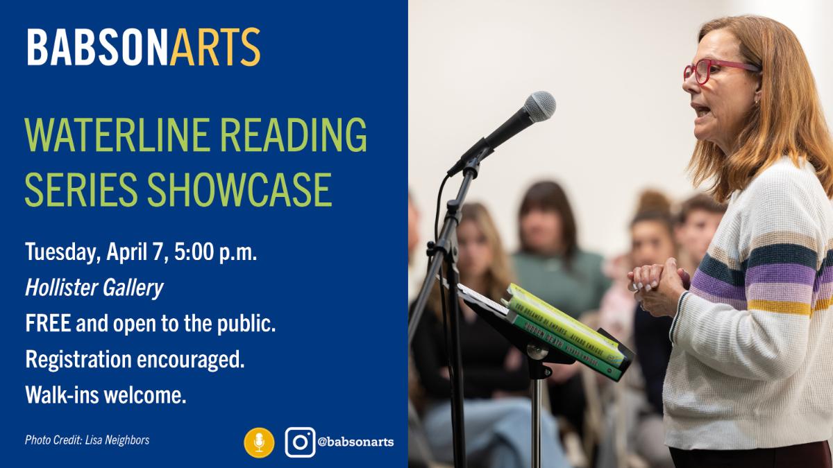 a graphic advertising the Waterline speaker series