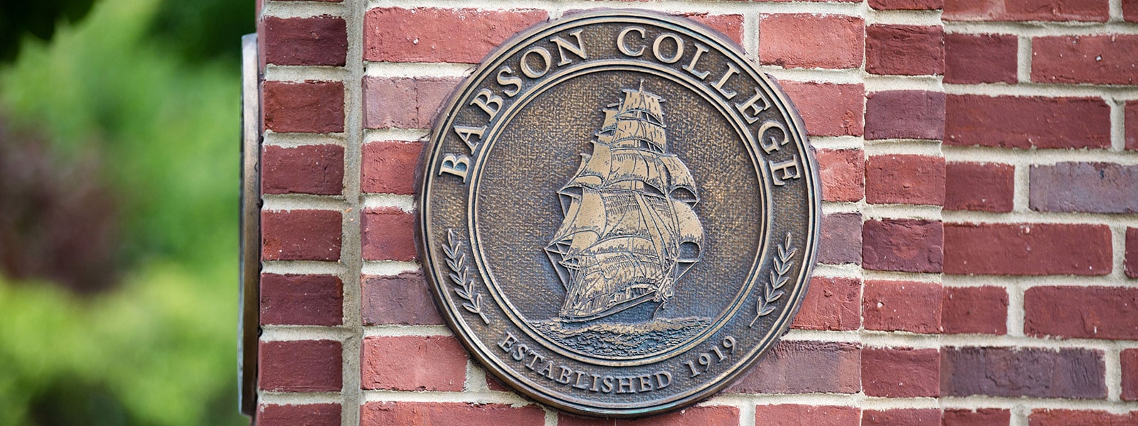 Image of bronze Babson College Seal