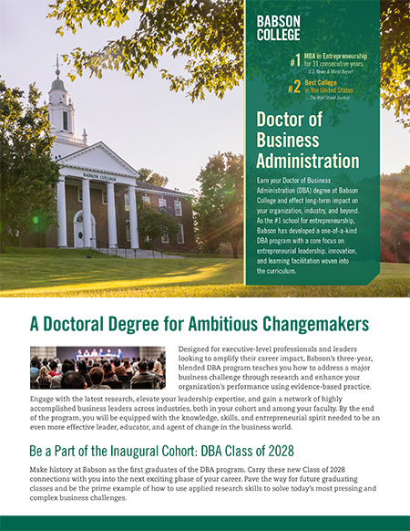 A Doctoral Degree for Ambitious Changemakers