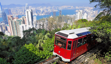 View of Hong Kong with Tram