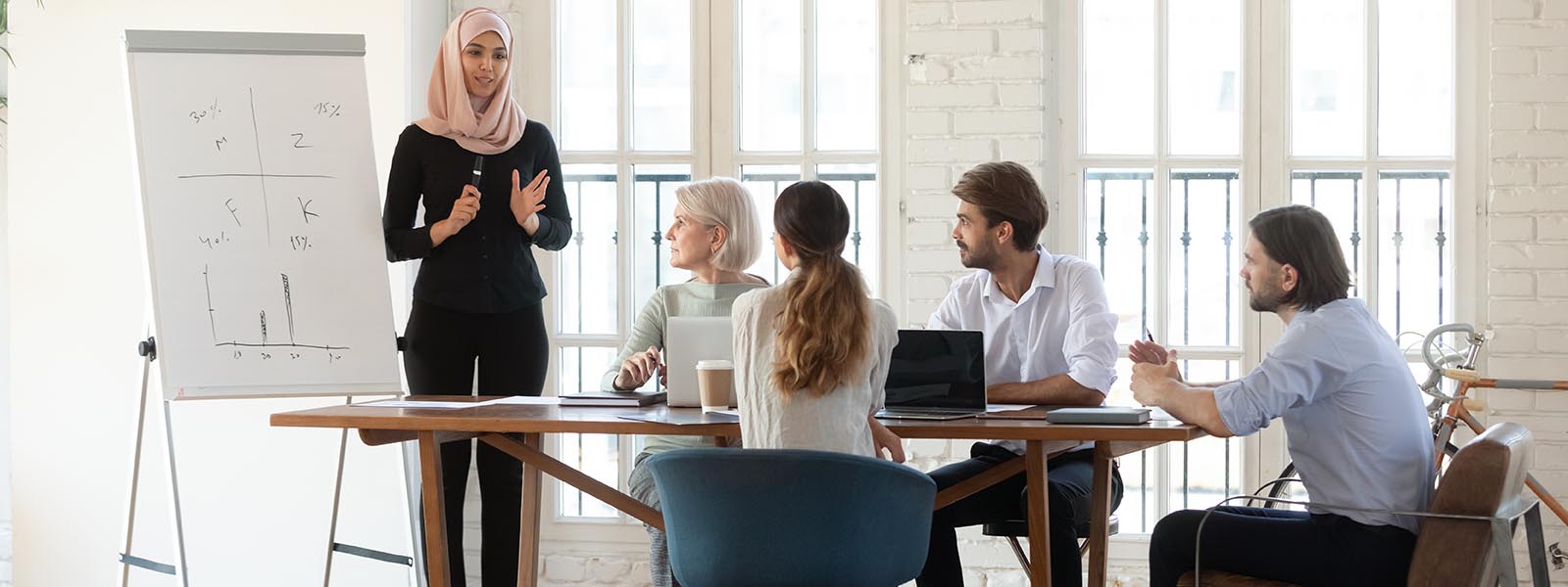 woman teaching class