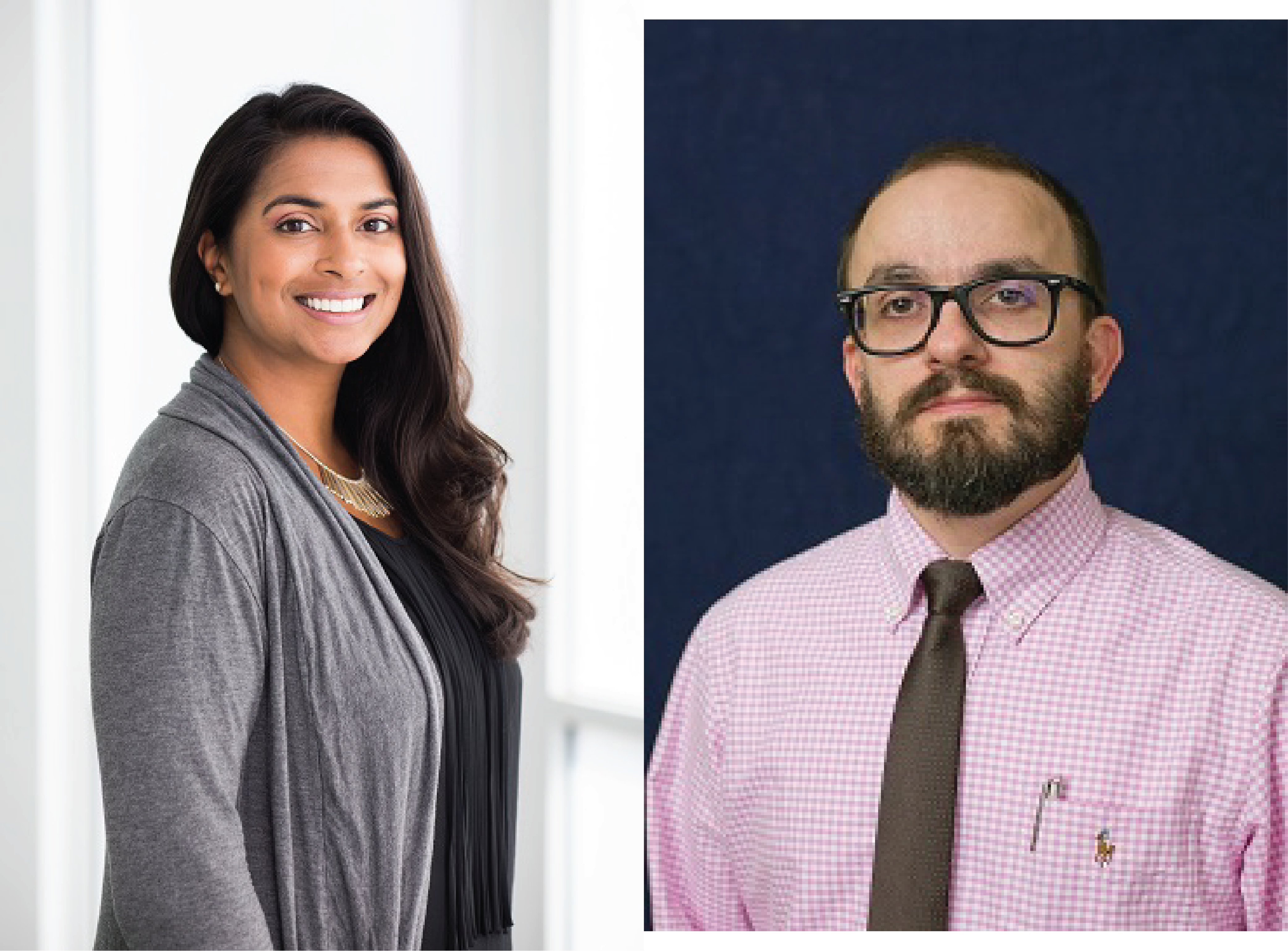 Kristi Girdharry and Stephen McElroy headshots