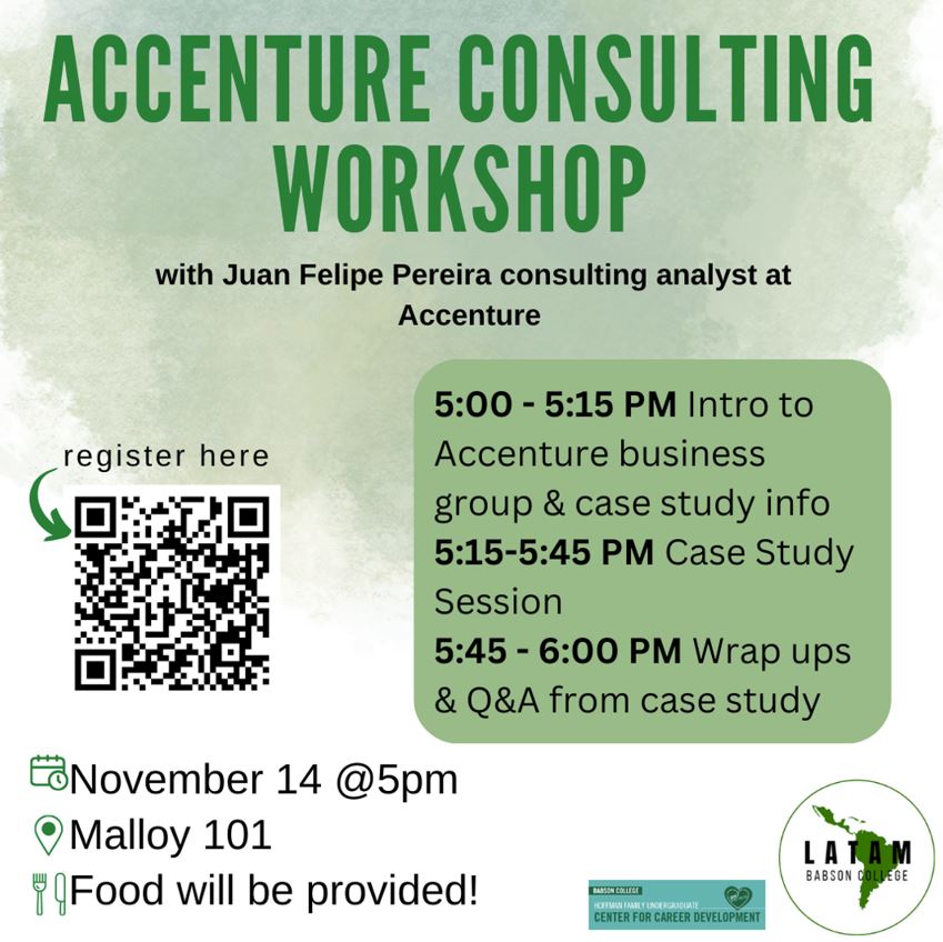 Flyer for the 2023 UGCCD and LATAM consulting case study workshop