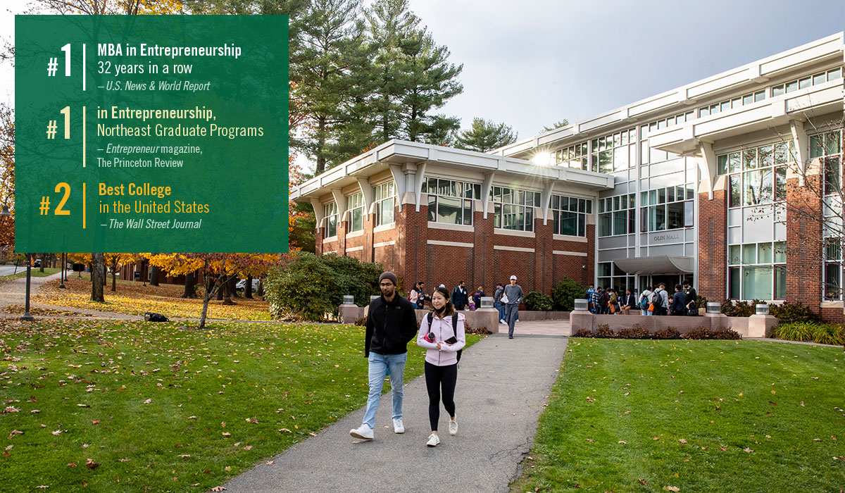 Olin Hall Ranking 32 years Image of Olin Hall and our school rankings.