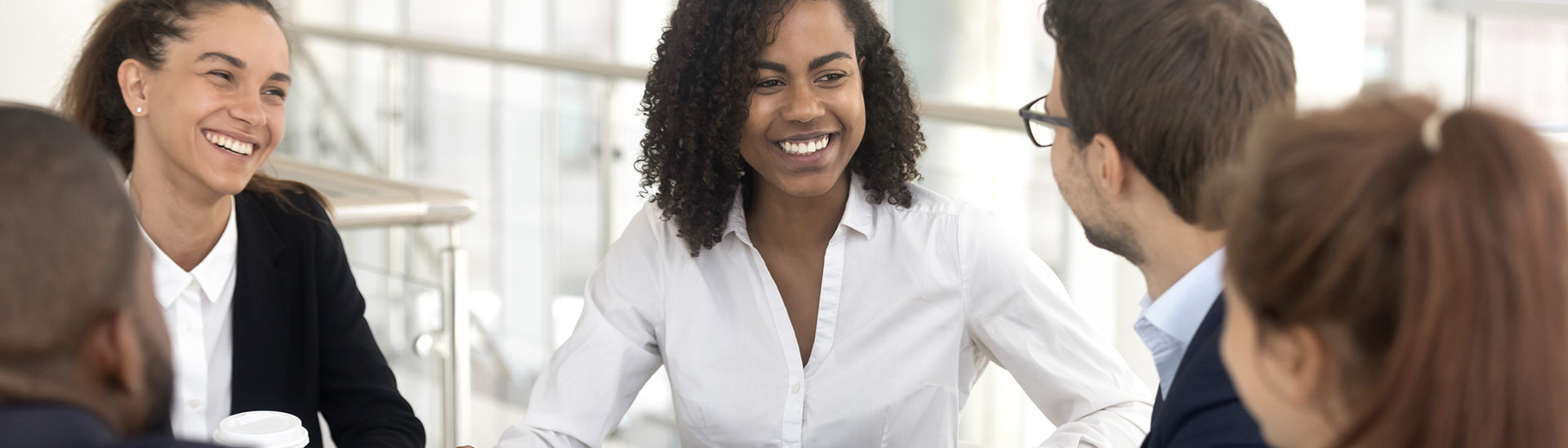 Friendly person in business attire