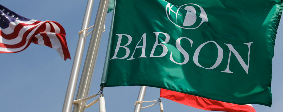 Babson flag on pole