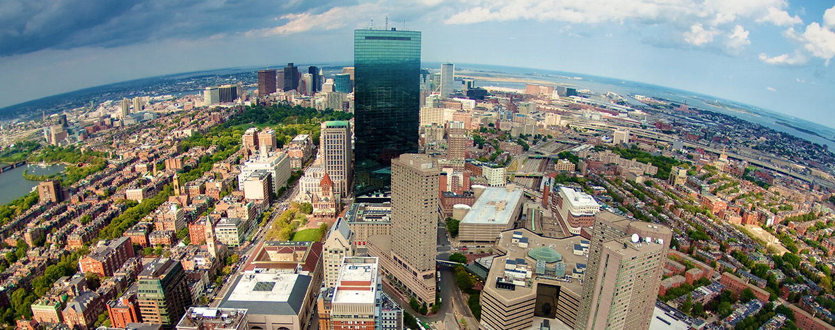 Boston from above - buildings