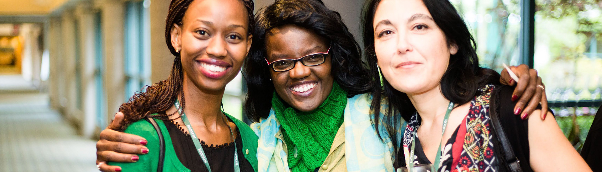 Three smiling ladies