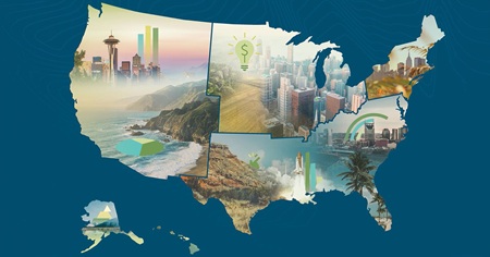 A graphical map of the United States