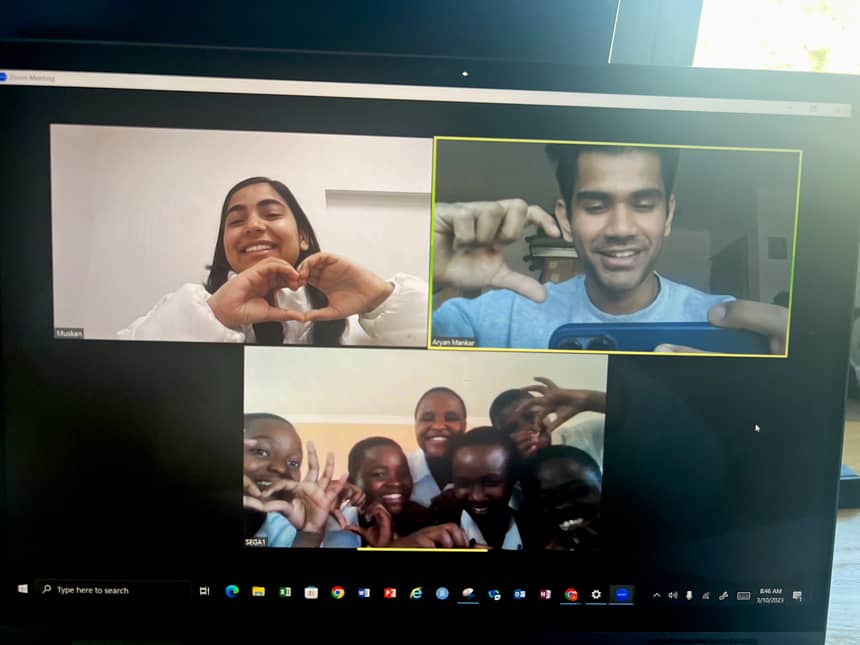 Babson students teaching Tanzanian youth online