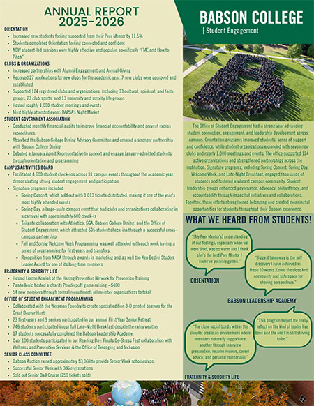 Office of Student Engagement Annual Report 2025-2026