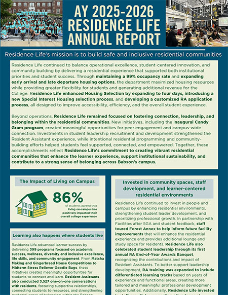 Residence Life Annual Report 2025-2026