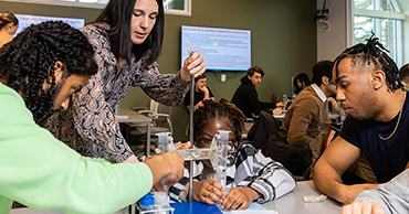 Students working in lab