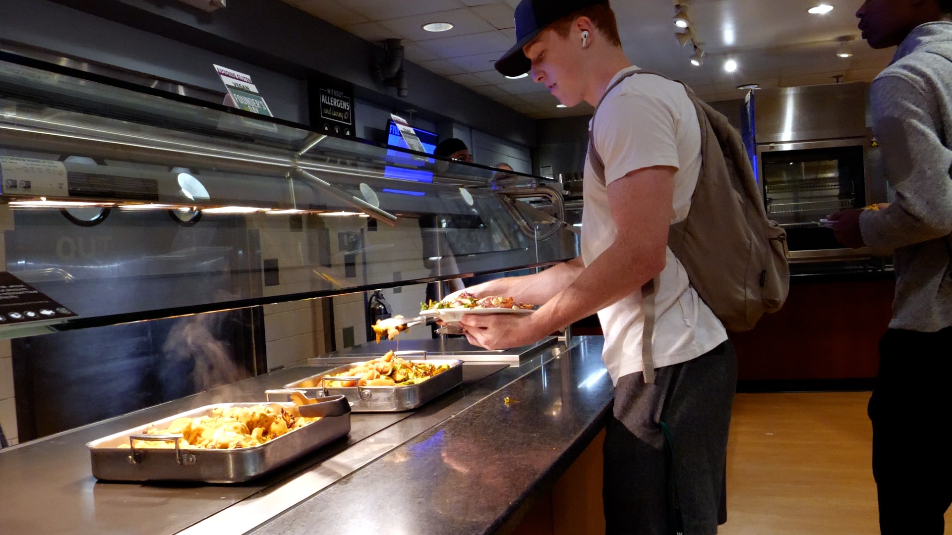 Student at Trim Dining Hall