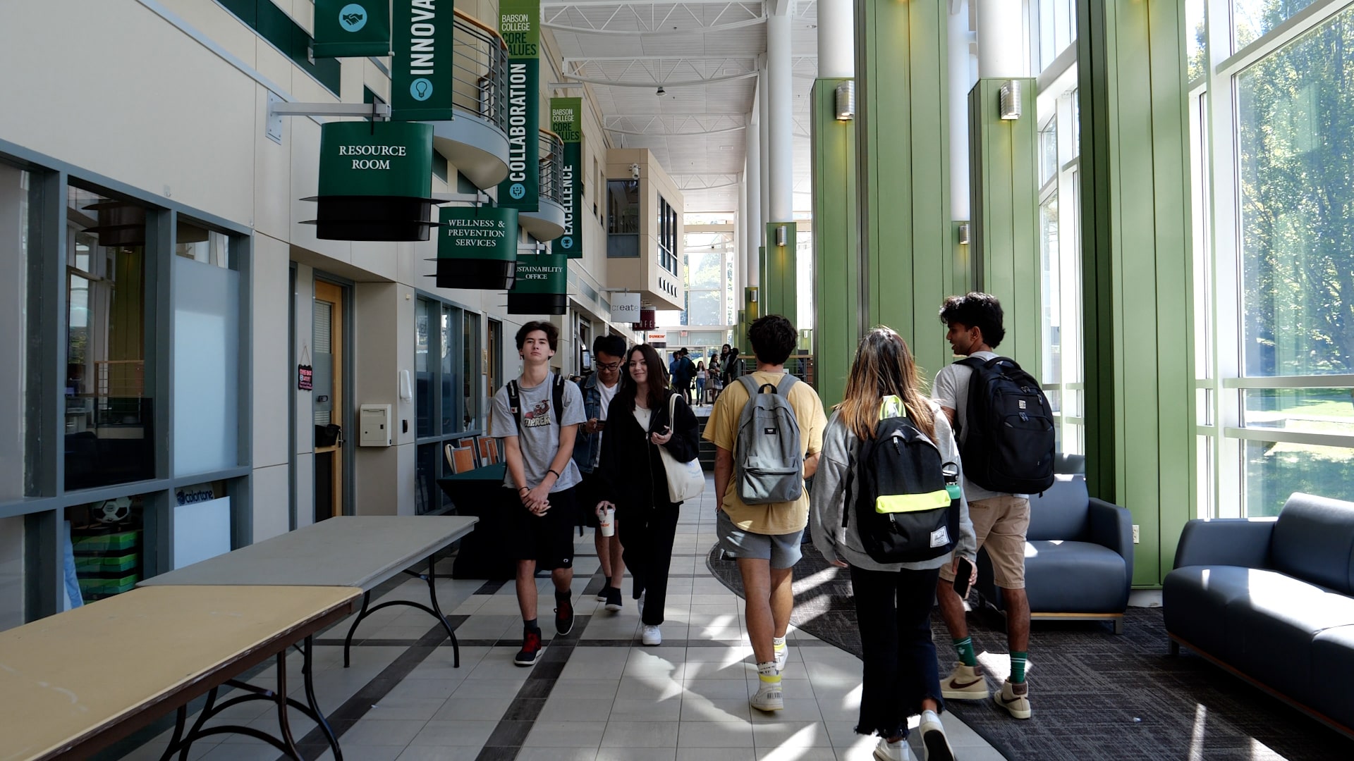 Students in Reynolds Campus Center