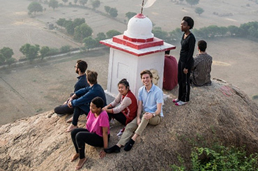 Students on mountain