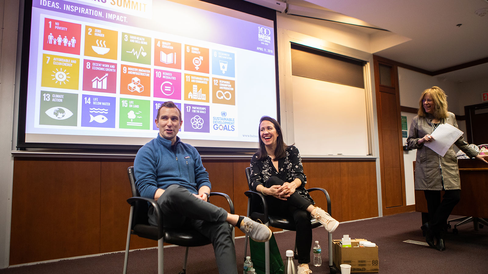 Babson entrepreneurs addressing the Global Goals
